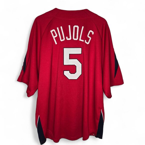 St. Louis Cardinals MLB Baseball Jersey Men's Embroidered Pujols Spell Out XL - Picture 2 of 8